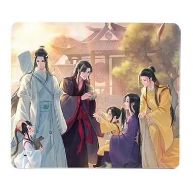 Imagem de The Untamed Mo Dao Zu Shi Danmei romance programa de TV antiderrapante mousepad para jogos computador mouse pad desktop laptop mouse pad com borda costurada 18 x 22 cm