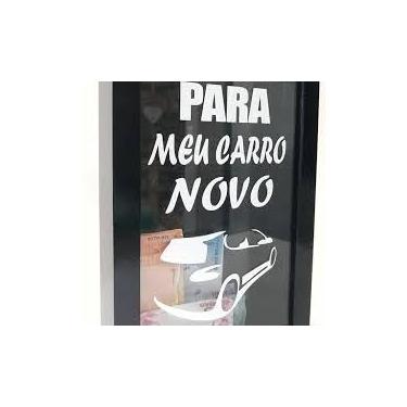 Imagem de Quadro cofre decorativo Porta Dinheiro Moedas moldura vidro…