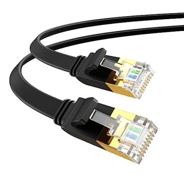 Imagem de Cabo de Rede Cat 7 U/Ftp Cabo Lan Ethernet 10Gbps 1 Metro Preto