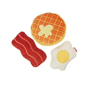 Imagem de TONBO Combo Rise and Shine – Brinquedos de pelúcia para cães, bacon, ovo, waffle