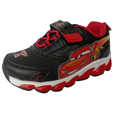 Imagem de Disney Tênis masculino Lightning McQueen Cars Light Up, Preto, 26 BR
