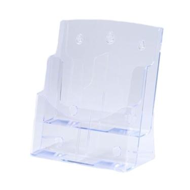 Imagem de menolana Suporte de Exposição em Acrílico para Catálogos, 2 camadas 23.5x11.5x27cm