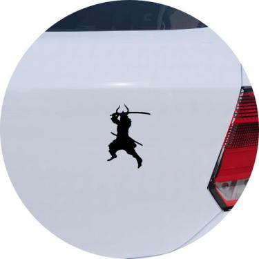 Imagem de Adesivo de Carro Samurai Com Espada - Cor Preto - Melhor Adesivo, Pret