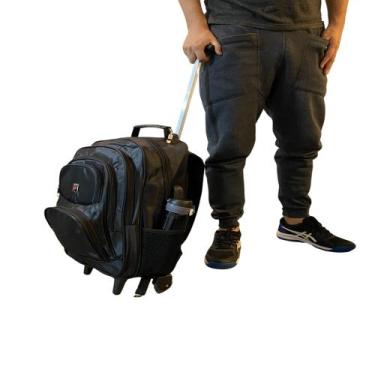 Imagem de Mochila rodinha alça costa carrinho reforçada sport viagem bordo - pie