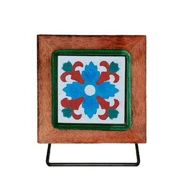 Imagem de Porta Toalha De Rosto Para Banheiro Rustico Artesanal Com Ladrilho I2