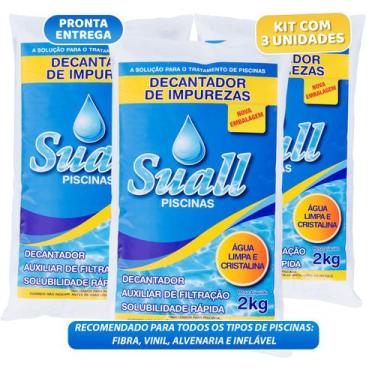 Imagem de Kit com 3 Sulfato de Alumínio Clarificante Decantador De Impurezas Pro