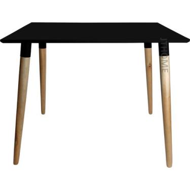 Imagem de Mesa de Jantar 90x54 Retangular Pe Palito 75cm Suporte Respiga  - Jtho