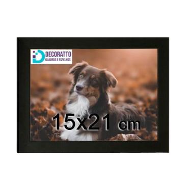 Imagem de Porta Retrato C/vidro 15x21 A5 Moldura Preta Para fotos e decorações. 