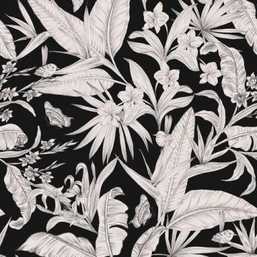 Imagem de Papel de Parede Botânica HF Folhagem Preto 81475 - Studio