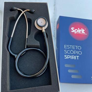 Imagem de Estetoscópio Spirit MD Pro-Lite Adulto Preto Champanhe - MD Spirit