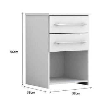 Imagem de Mesa de cabeceira branca - bruna - QUARTA DIVISÃO