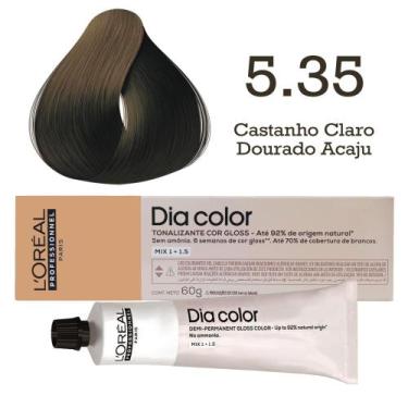 Imagem de Tonalizante Dia Color 5.35 Castanho Claro Dourado Acaju - L'oreal Prof