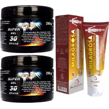 Imagem de Kit 2 Super Gel 30 Ervas 250G + 1 Pomada Milagrosa 150G - Bio Instinto