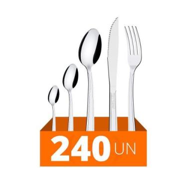 Imagem de Faqueiro Búzios 240 Pçs Totalmente Aço Inox Ibag Tramontina