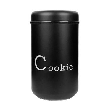 Imagem de Porta Biscoito Nero De Vidro Pote Organizador C/Tampa 1,4L - Haüskraft
