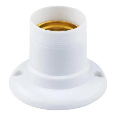 Imagem de Kit 5 suporte soquete para lampada universal fixo e27 preto/branco - M