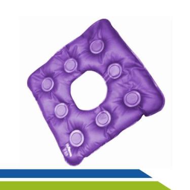 Imagem de Almofada Casca de Ovo Quadrada Inflável com Orifício Anti Escaras Biof