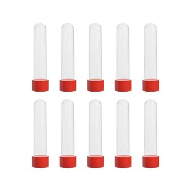 Imagem de Grupo Mirandinha - 10 Mini Tubetes para Doces – 41,7 ml, Duráveis, À Prova de Vazamento e Reutilizáveis – Ideais para Lembrancinhas e Armazenamento – Vermelho