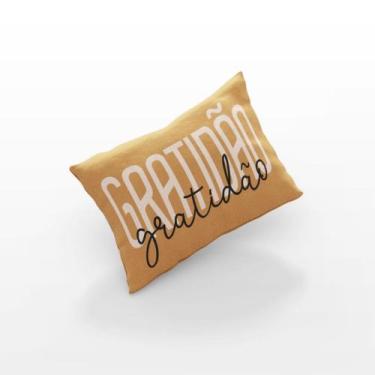Imagem de Almofadas Baguete Cheia Decorativa  -Feliz-Sonhos Gratidão com Zíper E