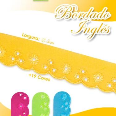 Imagem de Bordado Inglês - Rolo Com 13,7 Metros - Amarelo Ouro - Nº:110 - Ctl61 