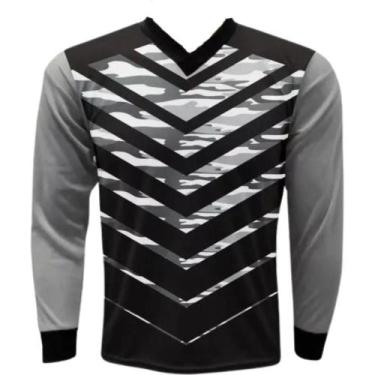 Imagem de Camisa Goleiro Roma Com Espuma No Cotovelo Acolchoada Adulto - Kanga S