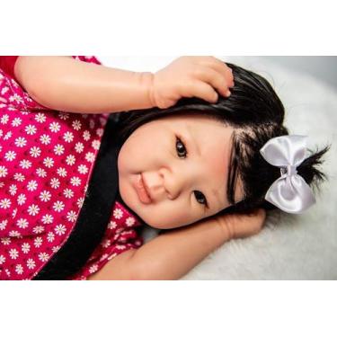 Imagem de Bebê Reborn Japonesa Menina Com Kimono - Mundo Azul e Rosa