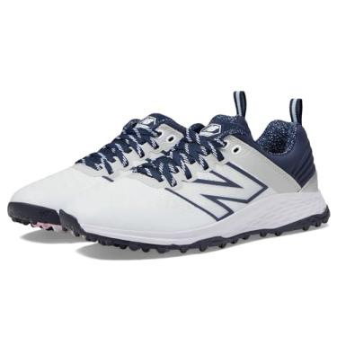 Imagem de New Balance Fresh Foam Contend V2 Tênis de golfe feminino, Branco/Azul marinho, 41