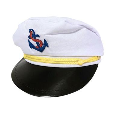 Imagem de Boina Chapeu Quepe Marinheiro Cosplay Fantasia Festa - Shop VR, BRANCO