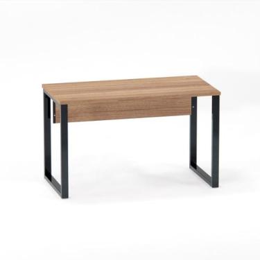 Imagem de Mesa Secretária Tubular P25 Pandin 1,20 M Noce Naturale e Grafito
