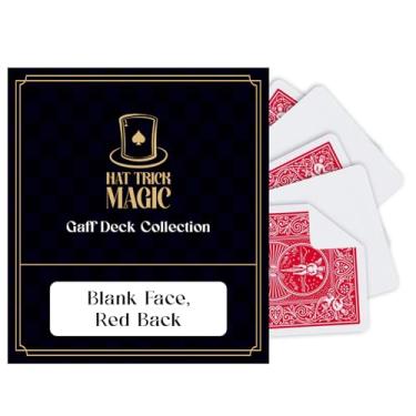Imagem de Hat Trick Magic Bicycle Rider Back Gaff Playing Card Decks (Blank Face, Red Back)