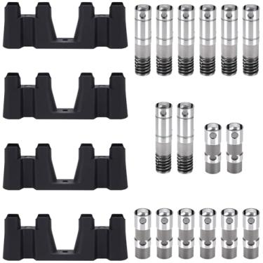 Imagem de VEELECP 8 elevadores de válvula AFM + 8 elevadores de rolos hidráulicos + 4 bandejas de guias compatíveis com motores 5.3L 6.0L 6.2L V8 Allure Avalanche Escalade Suburban 1500 Sierra 1500 Yukon XL