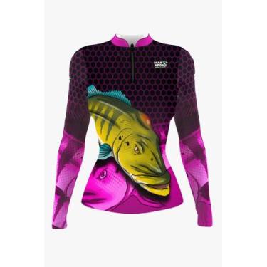 Imagem de Camiseta FEMININA com proteção solar 50+ UVB DRYFIT pesca bike ciclist