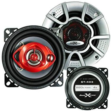 Imagem de Par de alto-falantes coaxiais SoundXtreme de 10 cm em 3 vias, 220 watts, classificação CEA (2 alto-falantes)