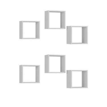 Imagem de Kit 6 Nichos Organizador 30x30cm Branco G01 - Gran Belo