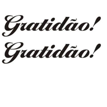 Imagem de 2 adesivos nome - Gratidão - 17x3cm cada - MRC