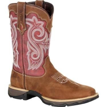 Imagem de Durango Bota feminina Rebel 25.4 cm, Marrom briar e vermelho enferrujado, 40