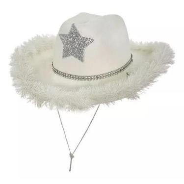 Imagem de Chapeu Ana Castela Rbd Rebeldes Boiadeira Pluma Estre - Loja Dinka