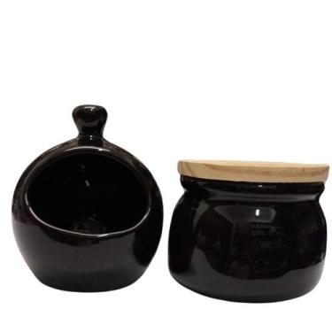 Imagem de Saleiro + Porta Alho em Cerâmica:Dê um toque de charme à sua cozinha! 