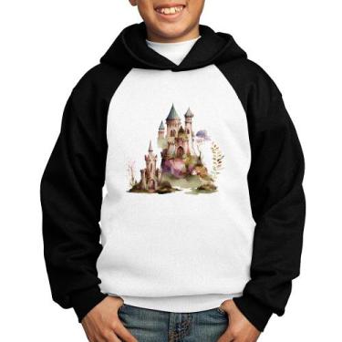 Imagem de Moletom Infantil Castelo de Fadas - Foca na Moda, Branco, Preto, 6