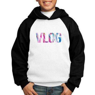 Imagem de Moletom Infantil Vlog - Foca na Moda, Branco, Preto, 6