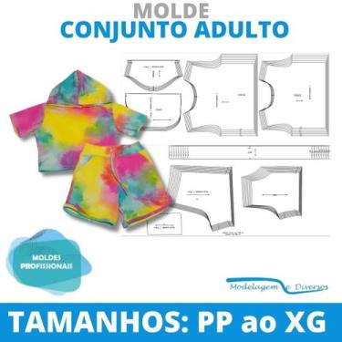Imagem de Molde conjunto adulto capuz, modelagem&diversos, correios