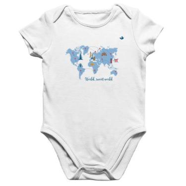 Imagem de Body Bebê Algodão World sweet world - Foca na Moda, Branco, G