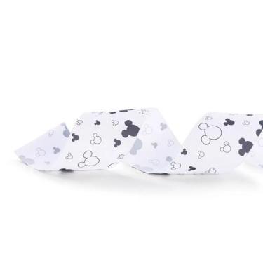 Imagem de Fita de Cetim Estampa Mickey Preto e Branco - 6,3cm x 914cm - 1 unidad