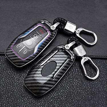 Imagem de WSWJDW Porta-chaves do carro capa porta-chaves porta-chaves, adequado para Ford Fusion Mondeo Mustang F150 Explorer Edge 2015 2016 2017 2018,5