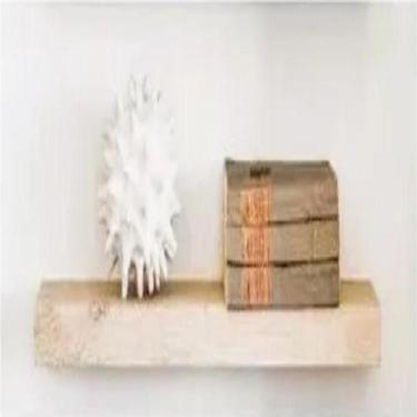 Imagem de Prateleira Com Suporte Invisível Madeira Maciça 75x15 - Natural - Loja