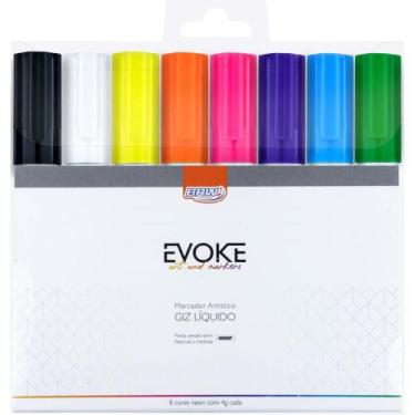 Imagem de Giz Líquido Removível BRW 6MM 8 Cores Neon