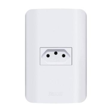 Imagem de Tomada mdl 10a pl 4x2 branca linha canoa 1613 romazi