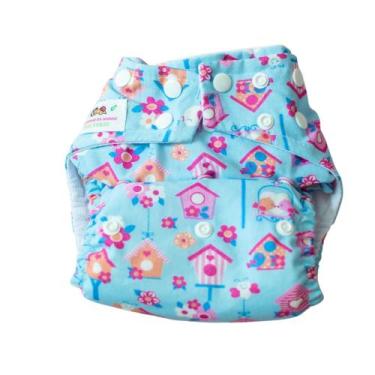 Imagem de Fralda ecológica COM absorvente de melton de 6  camadas  estampa casin