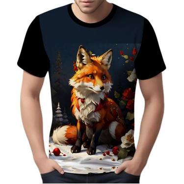 Imagem de Camisa Camiseta Tshirt Natal Festa Raposa Da Neve Fofa  - Enjoy Shop, 