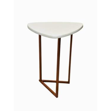 Imagem de Mesa Canto Retangular MDF Moderna Industrial Sala Estar - Casa Roma, O